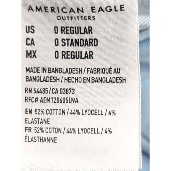 American Eagle Light Blue Pleated Skirt Back Zipper Closure Size 0 - Picture 9 of 10